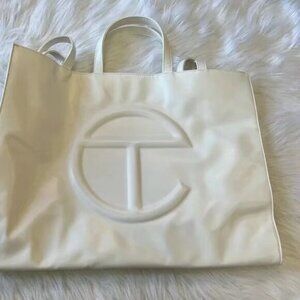 Telfar Medium White Shopping Bag